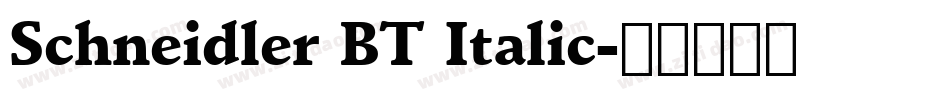 Schneidler BT Italic字体转换